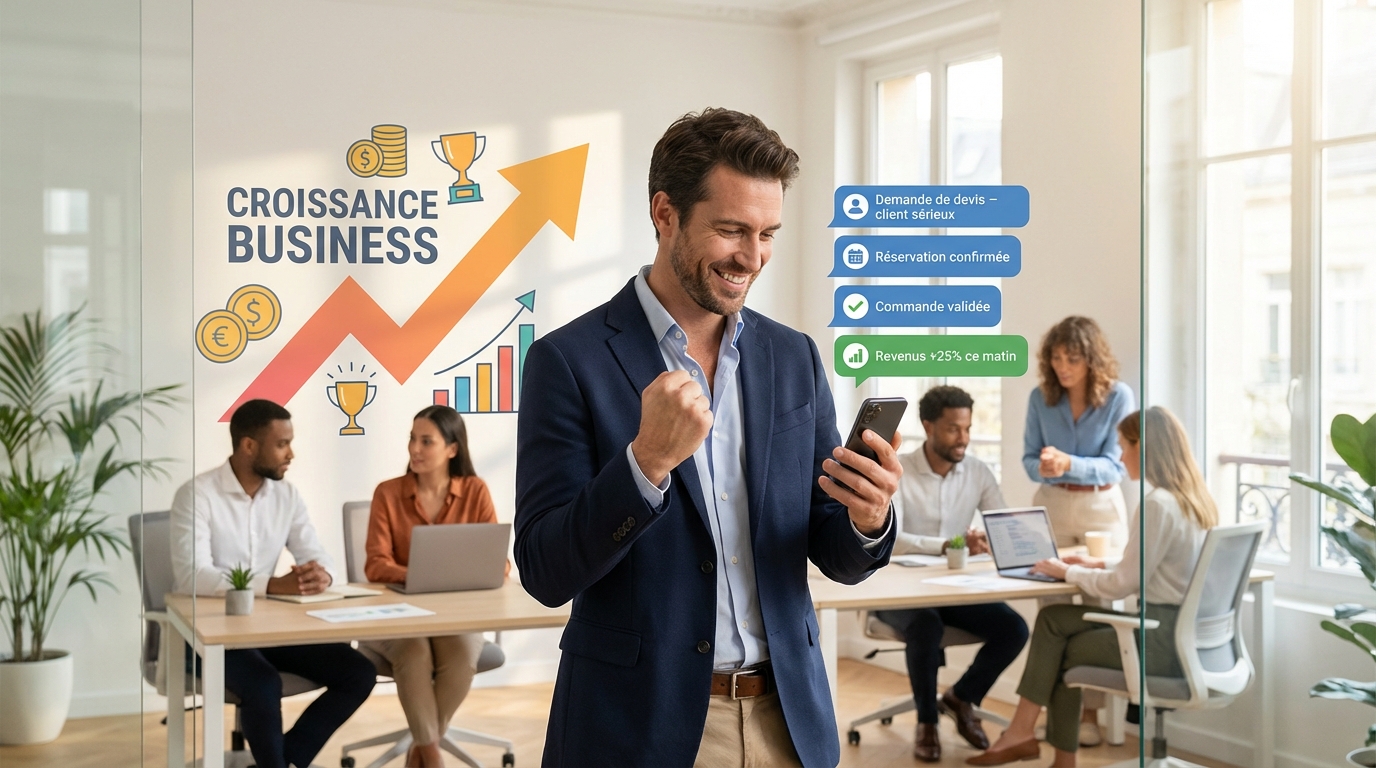 Entrepreneur qui reçoit enfin de vrais acheteurs grâce au système Almas Partners